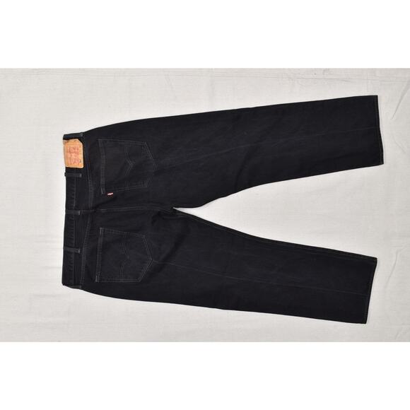 Men's Levi's 501 Black Jeans Size 42x32 Regular Fit Straight Leg Button Fly - Picture 8 of 8
